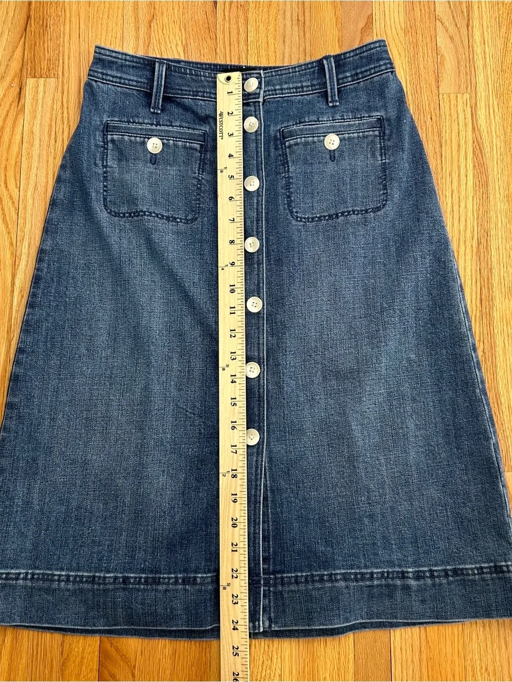 Talbots Denim Midi Skirt